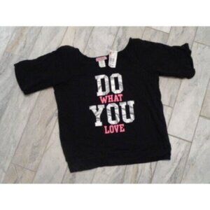 NEW "Miss Popular" girl's size 14/16 black Denny's Boutique top MSRP $32.50